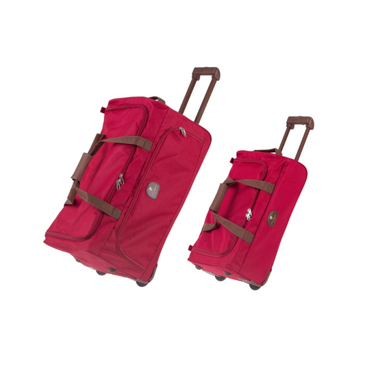 LOT OF 2 DARK RED SOUFFLOT ROLLER BAG