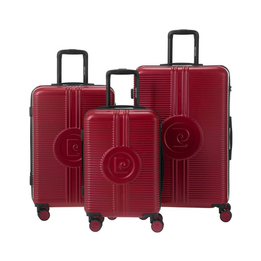DARK RED SATURN 3-PIECE SUITCASE SET