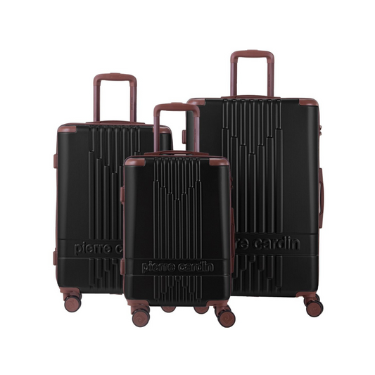 Black ALPHA 3-piece suitcase set