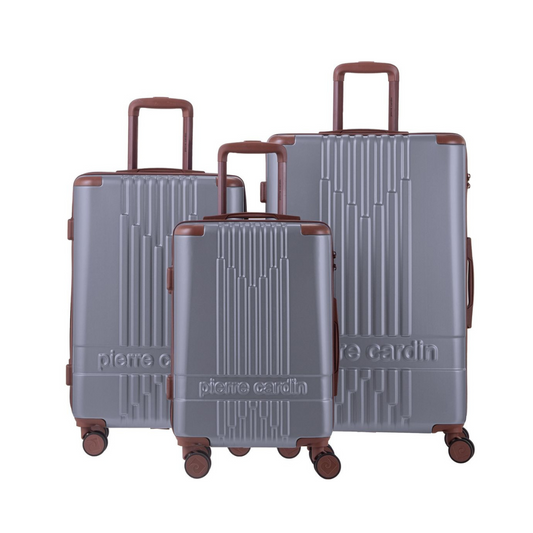 Silver ALPHA 3-piece suitcase set