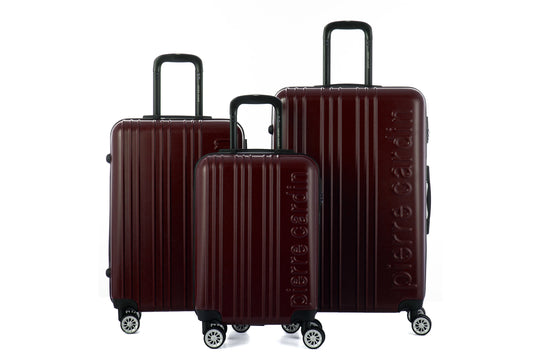 SET DE 3 VALISES RIGIDES BERLIN (TAILLES S,M,L) Dark Red
